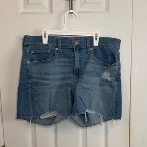 Trendy Distressed Blue Jean Shorts